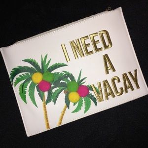 I Need a Vacay Makeup pouch clutch